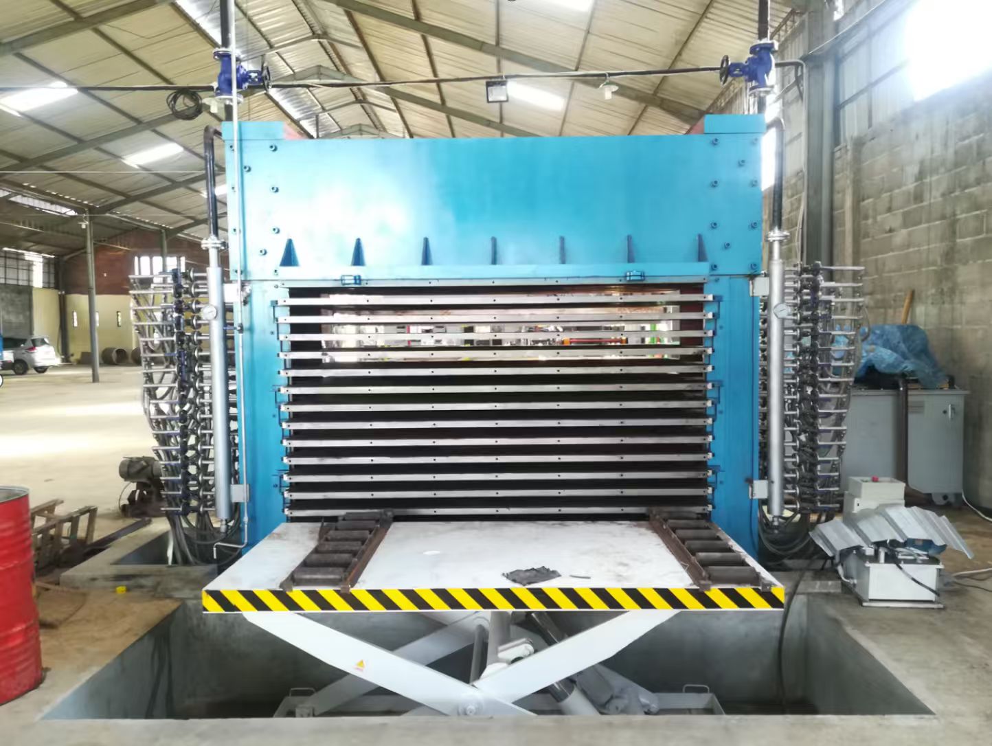 prensa caliente para madera contrachapada